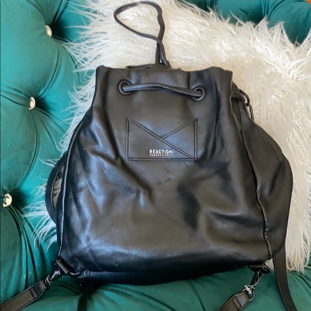 Black backpack by Kenneth Cole
